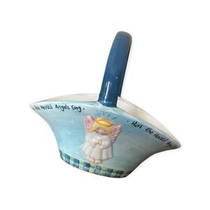Vintage Ceramic Angel Basket